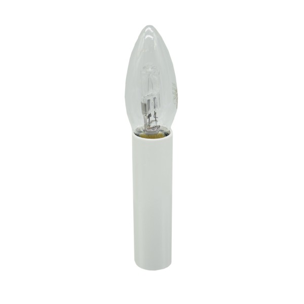 E14 Kerzenhülse Weiß glatt matt ø 24/26mm Kunststoff