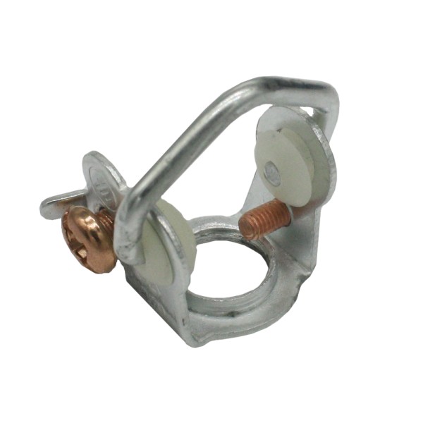 Isolieraufhänger für M10x1 Gewinderohr - Leuchtenaufhänger mit Bügel und Erdleiteranschluss FE verz