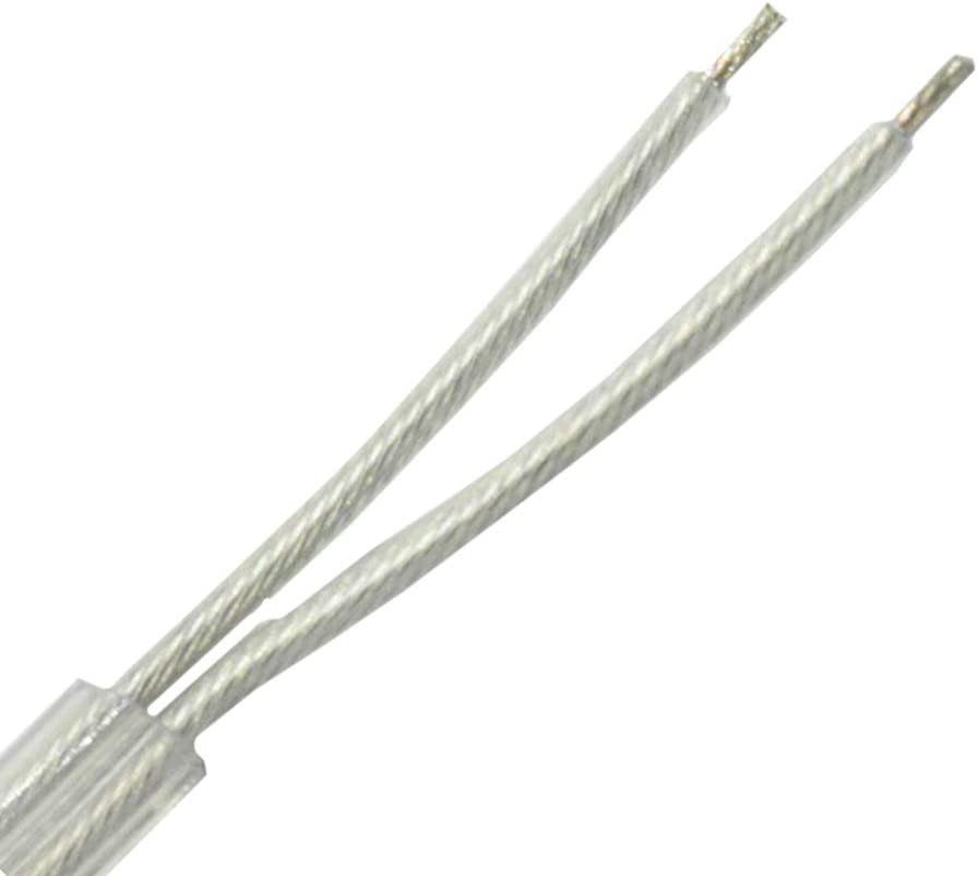 Stromkabel Elektrokabel H05VVH-F 2-adrig 2x0,75 Weiß 1 meter, 1,25 €