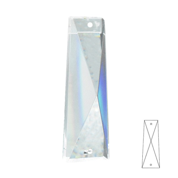 Kristall Schiefstein 52 / 58 / 63mm Prisma kristallklar Nr. 604