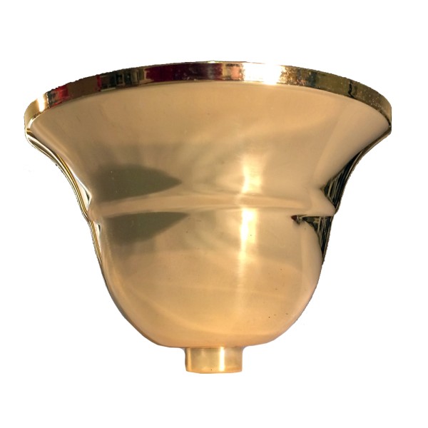 Baldachin gold / Messing poliert flämische Form ø 90 H. 61mm