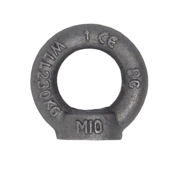 Ringmutter M10 DIN 582 C15E Ösen-Mutter Eisen blank roh Anschlagmittel Traglast 230kg