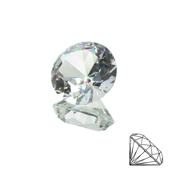Kristallglas Diamanten ø 40 mm Regenbogenkristall Deko-Stein Premium-Qualität 56 Facetten