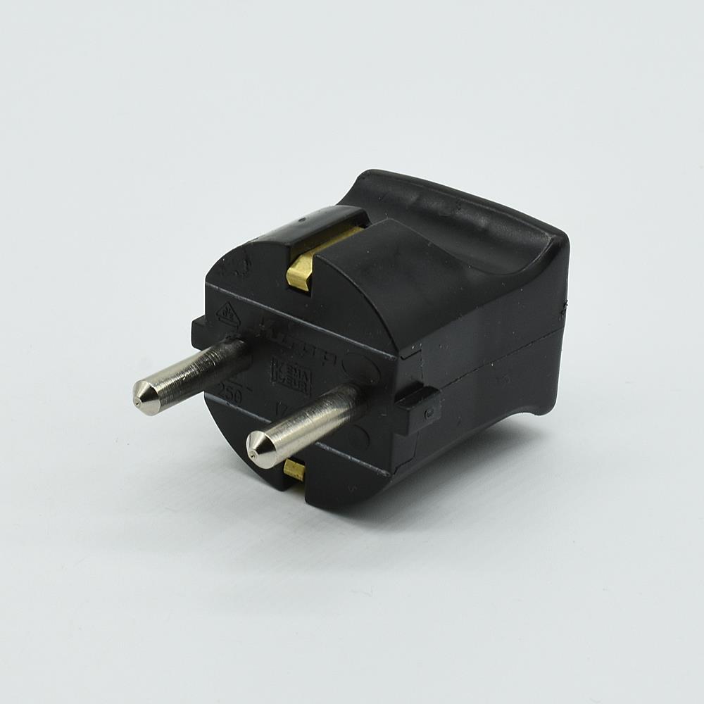 Schukostecker schwarz, Schutzkontaktstecker schwarz, Schuko-Stecker mit  Zugentlastung IP44 16A 250V, mit doppeltem Schutzkontakt, Haushaltsgeräte, Haushalt