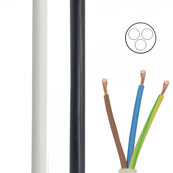 Elektrokabel 3G 3x1,50mm² H05VV-F PVC Schlauchleitung