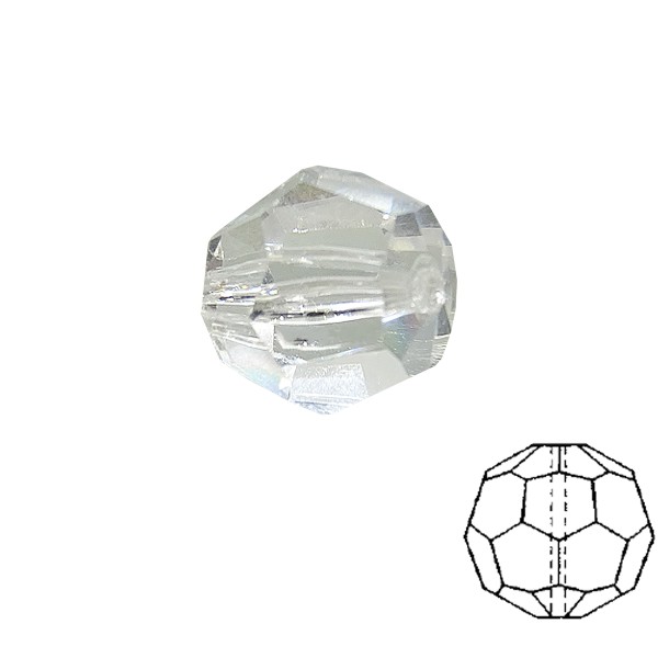 Bleikristall Perlen mit Durchgangsloch facettiert kristallklar No.1502