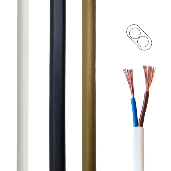 Elektrokabel 2G 2x0,75mm² H03VV-F PVC Schlauchleitung flach
