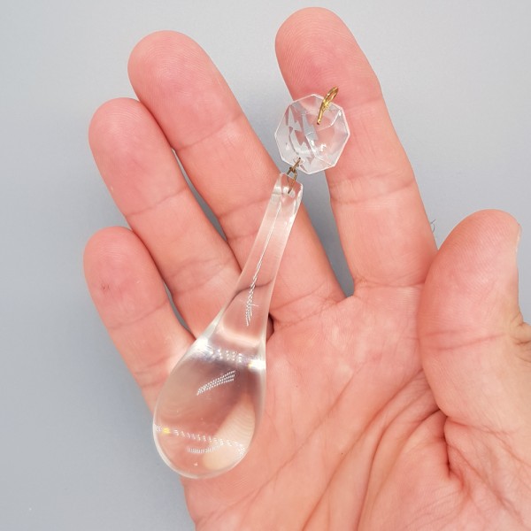 Klassischer Kristall Tropfen d.26mm mit Koppe L. 100mm zum aufhängen