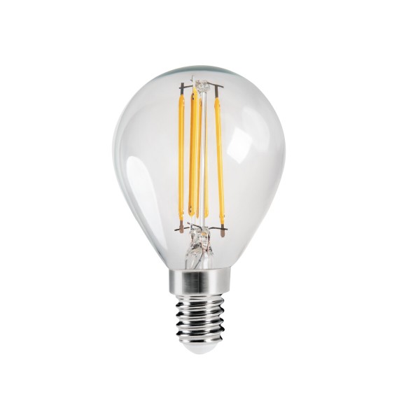 E14 LED 4,5W (40W) Lampe G45 XLED 220-240V 470lm 2700k klar