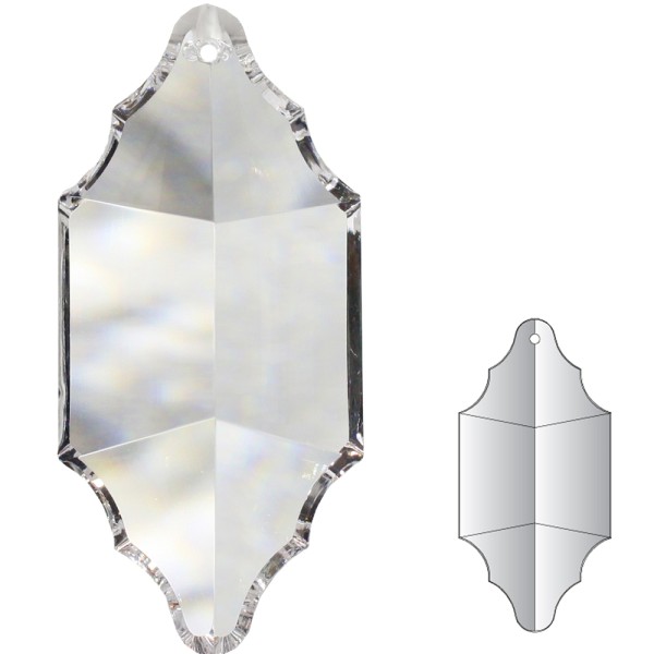 Bleikristall Rautenpendel 63mm kristallklar No. 913