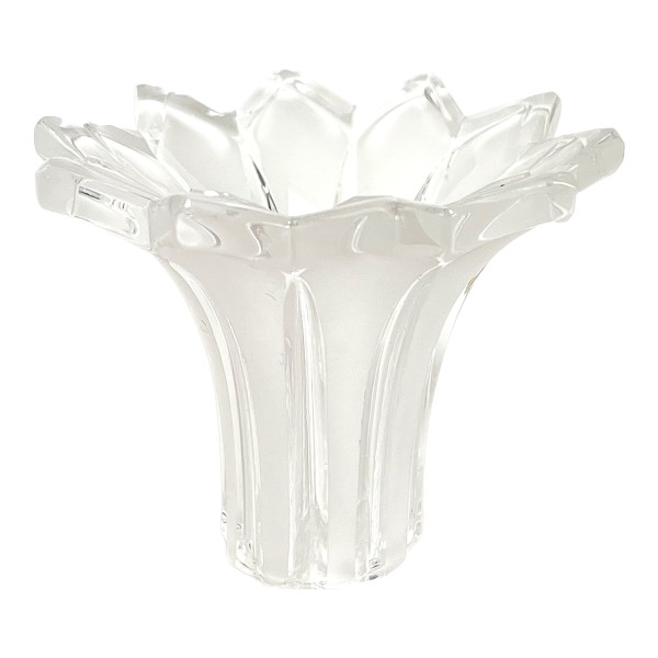 Kristallglas Väßchen teilsatiniert Ø 85mm H.65mm Lampenglas Röschen
