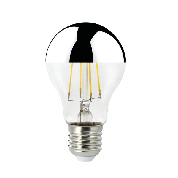 E27 LED 7W (52W) Chrom Spiegel Lampe A60 220-240V 680lm 2700k