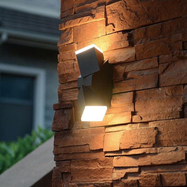 Moderne LED Außenwandleuchte in Schwarz 1507ZW für stilvolle Beleuchtung im Außenbereich