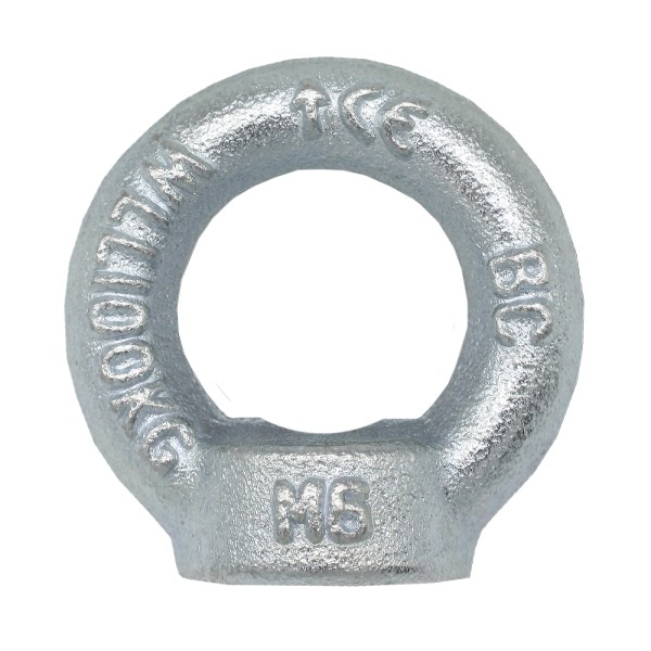 Ringmutter M6 DIN 582 C15E Ösen-Mutter Eisen verzinkt Anschlagmittel Traglast 70kg